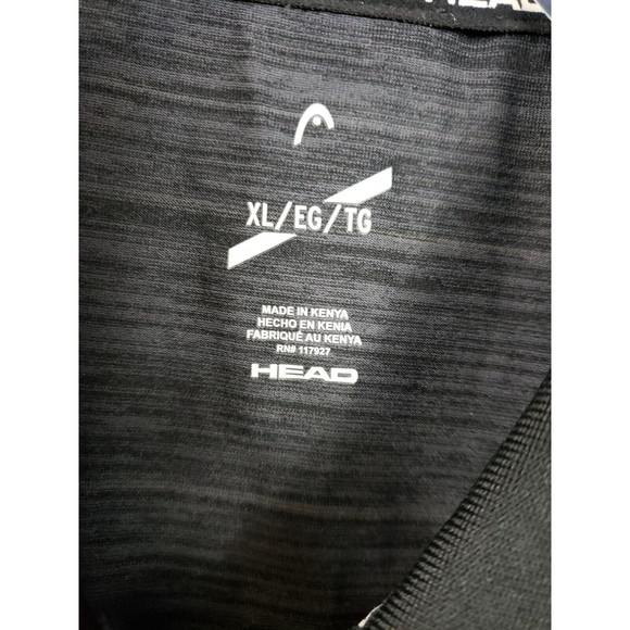 Head Men's  Polo Performance Comfort Stretch  Slhirt Striped Size XL. Black gray - Picture 2 of 9